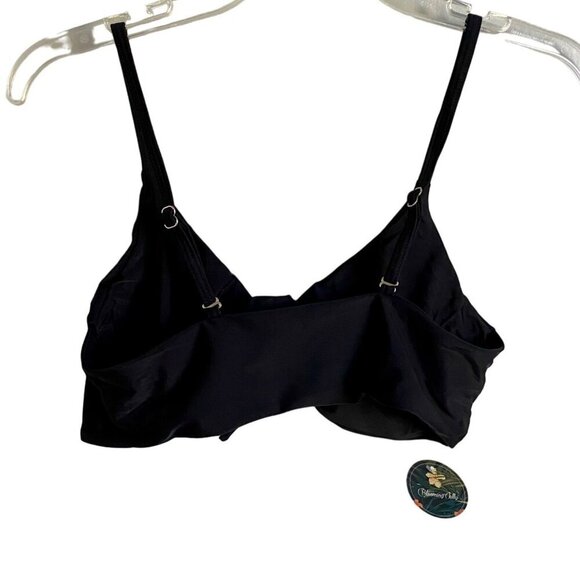 Blooming Jelly Two Piece Swimsuit Bikini Black Leaf Palm Trees Medium NEW NWT - Picture 8 of 11